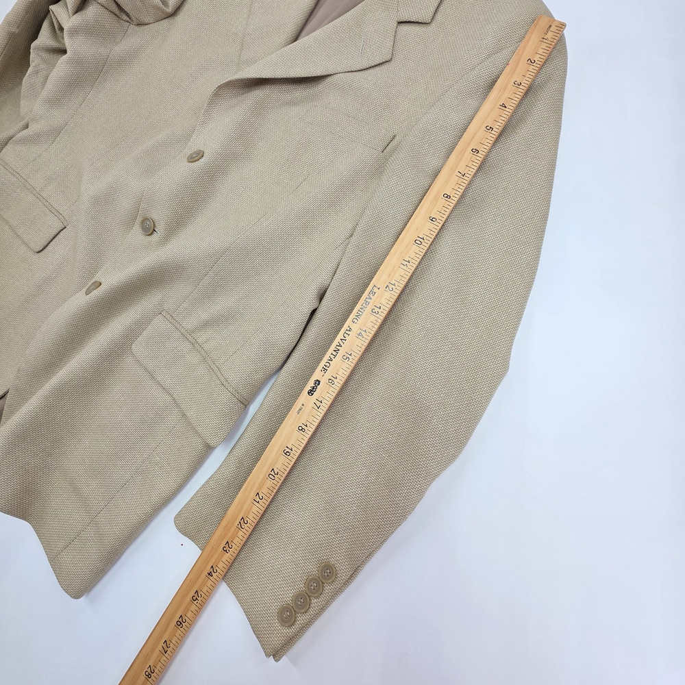 Quiet Luxury Gianfranco Ruffini Blazer Men 40R Tan Italian Tailored Jacket - Picture 15 of 16